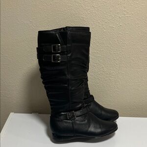 Black Leather Women's Boots